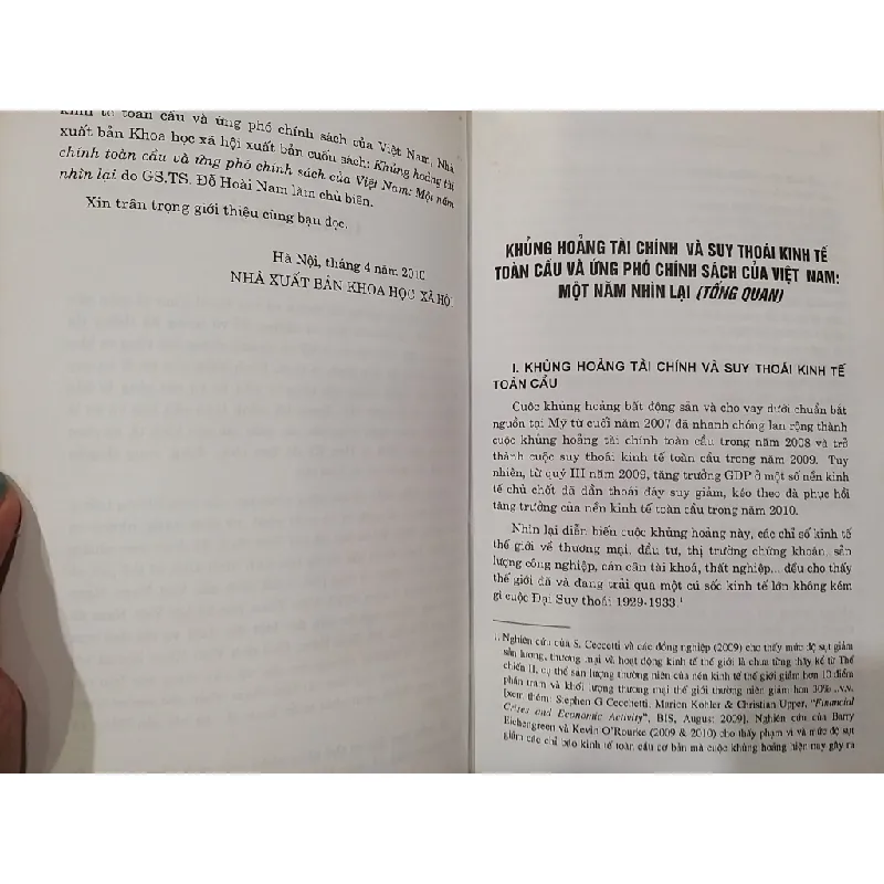 Khủng hoảng tài chính toàn cầu và ứng phó chính sách của Việt Nam - GS.TS. Đỗ Hoài Nam 707550