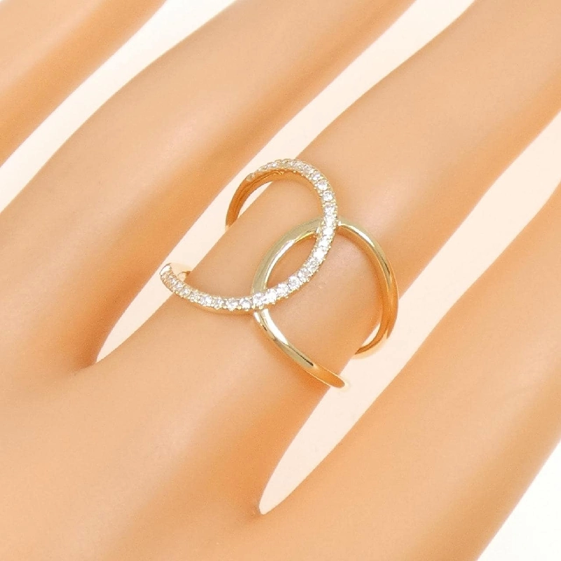 Nhẫn kim cương K18YG 0.16CT 669602