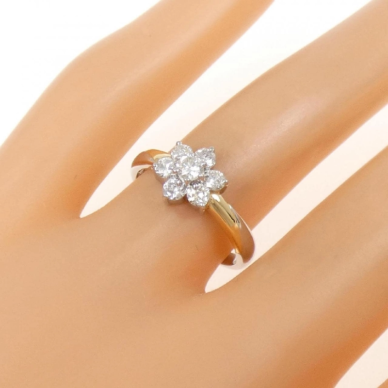 Nhẫn kim cương hoa PT900/K18YG 0.50CT 668617