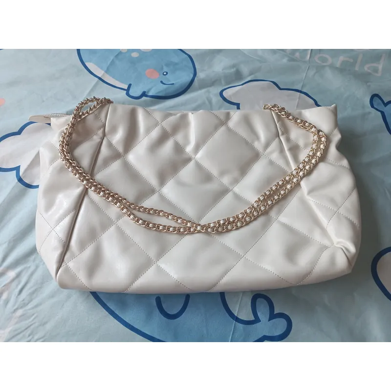 Túi tote Apfra Quilted Chain- Handle - Kem - hàng Limited - Sale 50% 595836