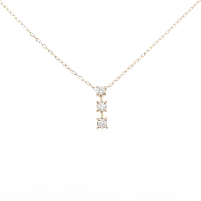 K18PG Ba viên đá kim cương dây chuyền 0.18CT - Hàng hiệu Chính hãng 862222