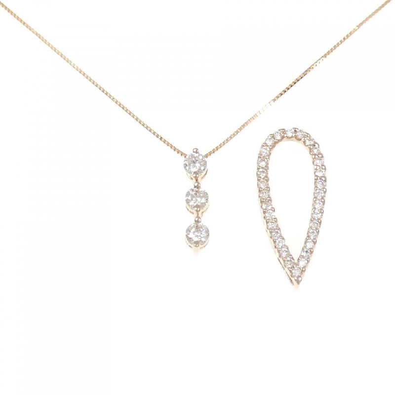 K18PG 2WAY Dây chuyền kim cương 1.00CT - Hàng hiệu Chính hãng 863360