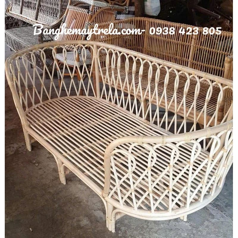 Băng ghế sofa dài mây tự nhiên 493352