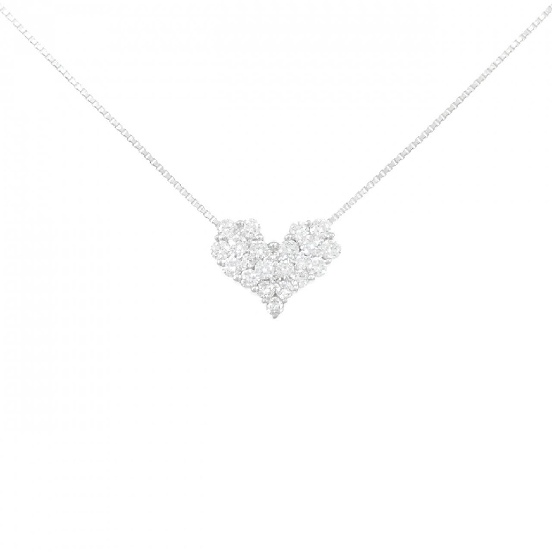 K18WG Dây chuyền kim cương hình trái tim 0.50CT - Hàng hiệu Chính hãng 860863