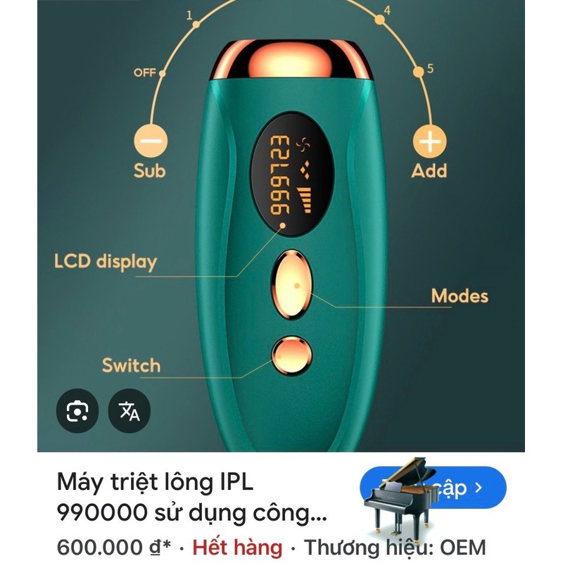 Máy triệt Lông IPL MÀU XANH 160824