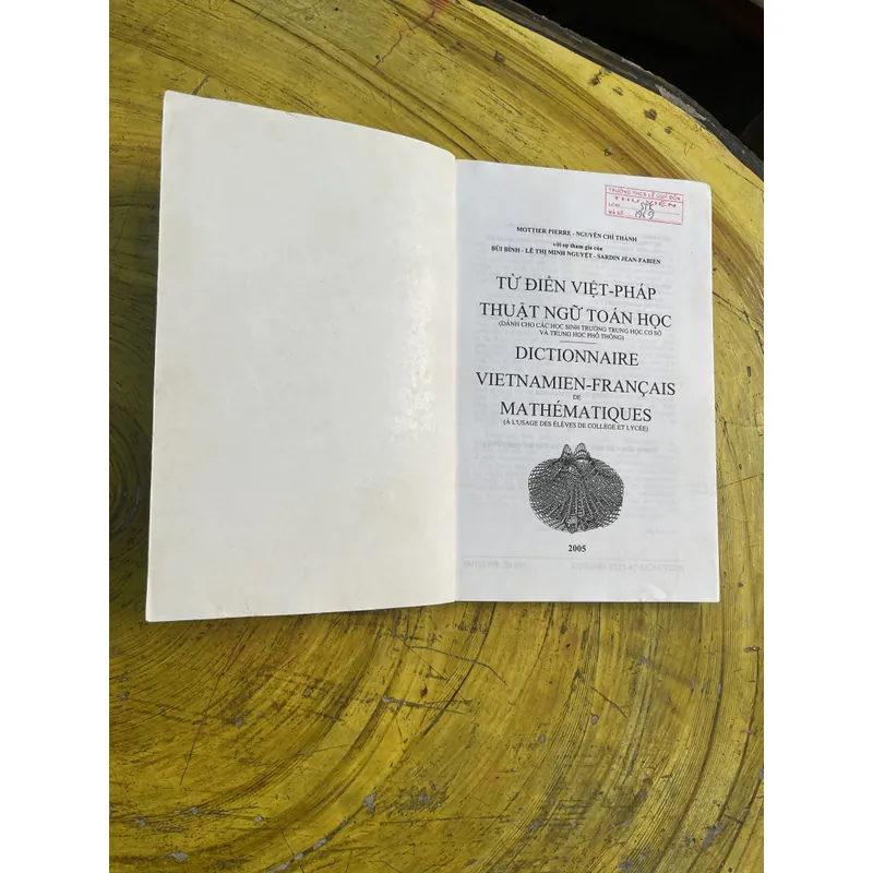TỪ ĐIỂN VIỆT PHÁP & PHÁP VIỆT THUẬT NGỮ TOÁN HỌC 735649