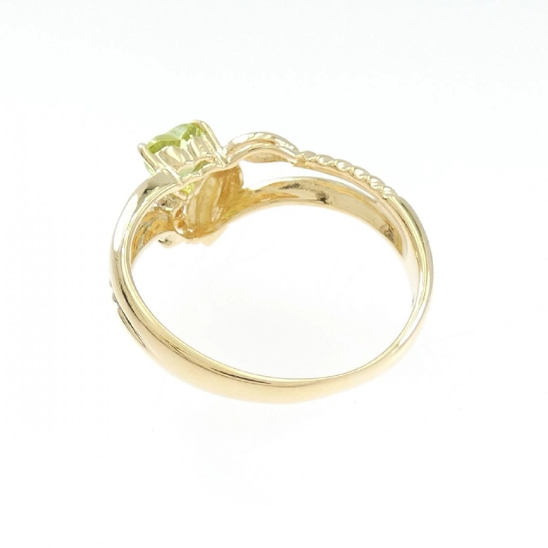 Nhẫn Peridot K18YG hình trái tim 670445