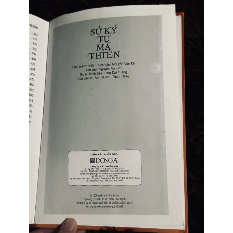 Sử Ký Tư Mã Thiên (bìa cứng Đông A) 1008143