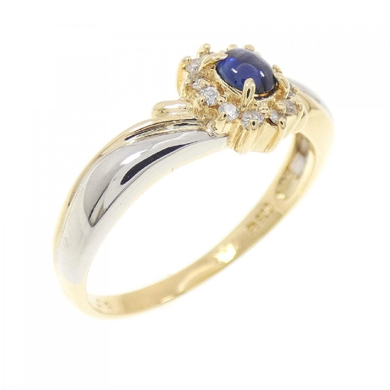 Nhẫn Sapphire K18YG/PT900 0.19CT 669348