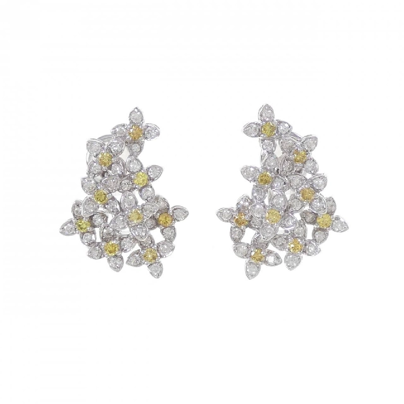 Bông tai/khuyên tai kim cương hoa K18WG 1.48CT - Hàng hiệu Chính hãng 874838