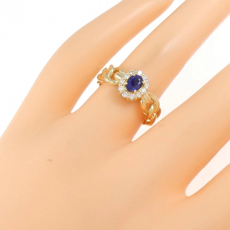 Nhẫn Sapphire K18YG 0.62CT 671670