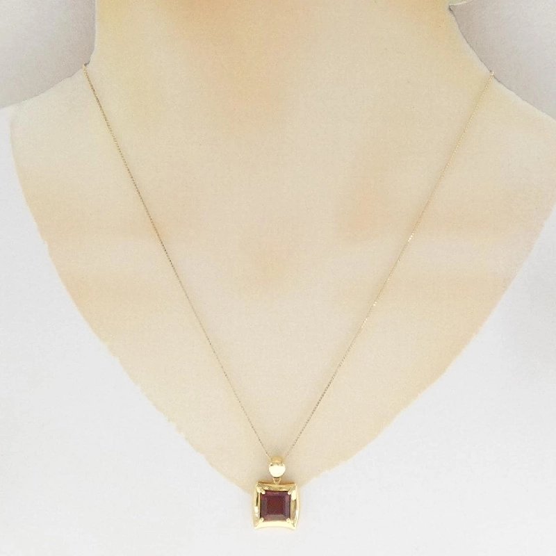 K18YG Garnet Necklace - Hàng hiệu Authentic 858689
