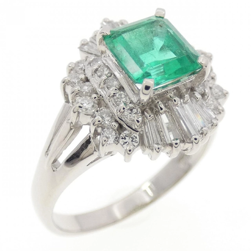 Nhẫn Emerald PT900 0.98CT - Hàng hiệu Chính hãng 853627