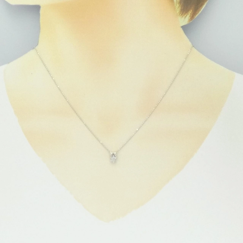 K18WG Dây chuyền kim cương 0.1CT - Hàng hiệu Chính hãng 859250