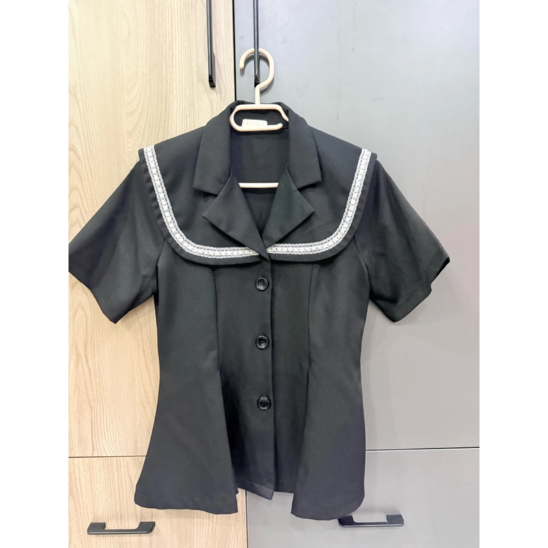 Set vest kèm chân váy đen  519483
