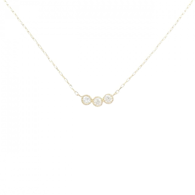 K18YG Dây chuyền kim cương ba viên 0.10CT - Hàng hiệu Chính hãng 857323