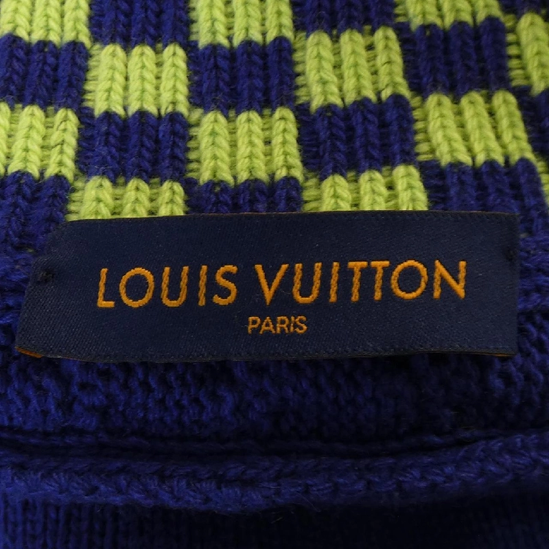 Louis Vuitton LOUIS VUITTON Damier Jacquard V-neck HKN61WZRS Áo len - Hàng hiệu Chính hãng 896093