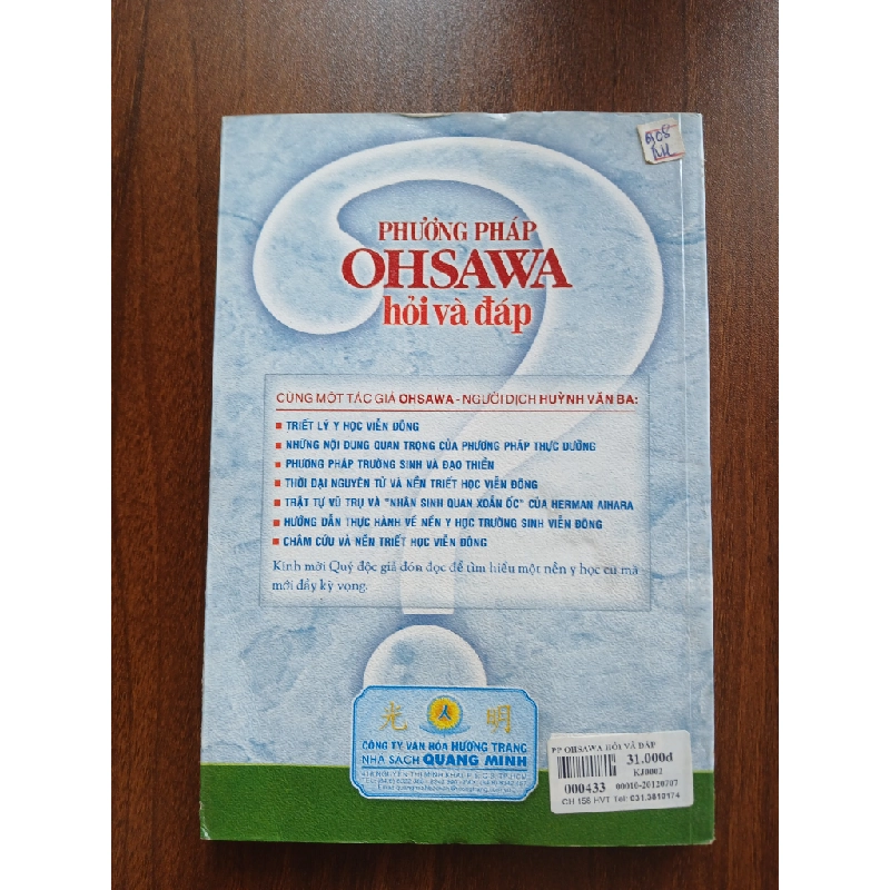 Phương pháp Ohsawa (Hỏi và Đáp) - Huỳnh Văn Ba 540040