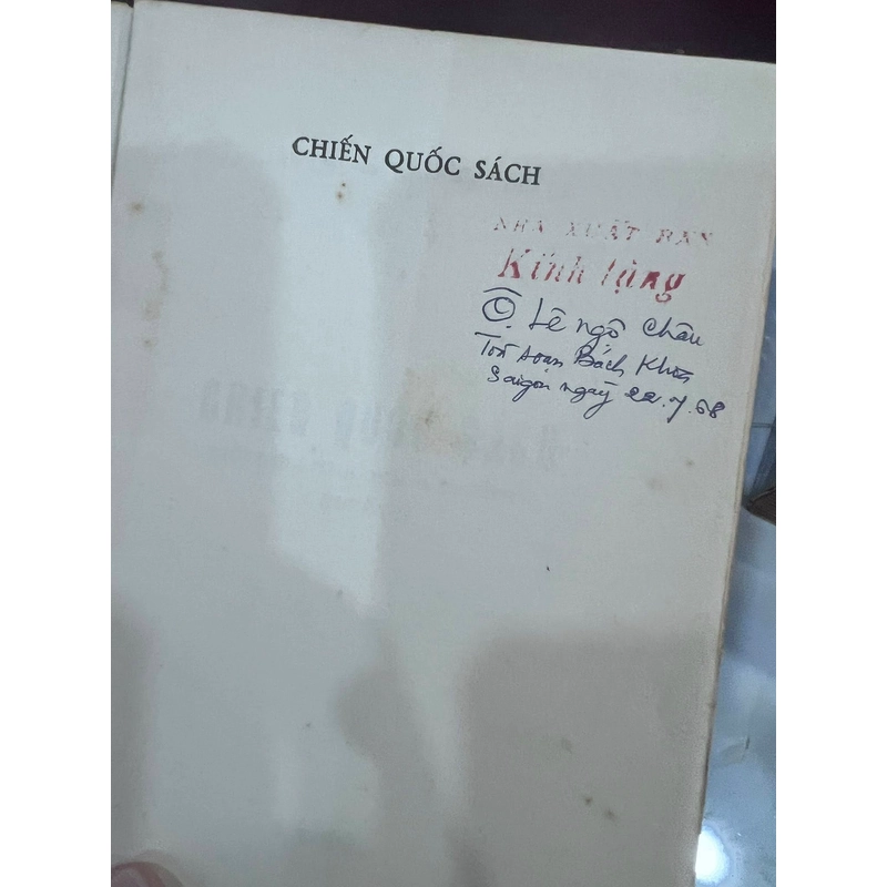 CHIẾN QUỐC SÁCH - BẢN ĐẶC BIỆT-  GIẢN CHI VÀ NGUYỄN HIẾN LÊ 531231