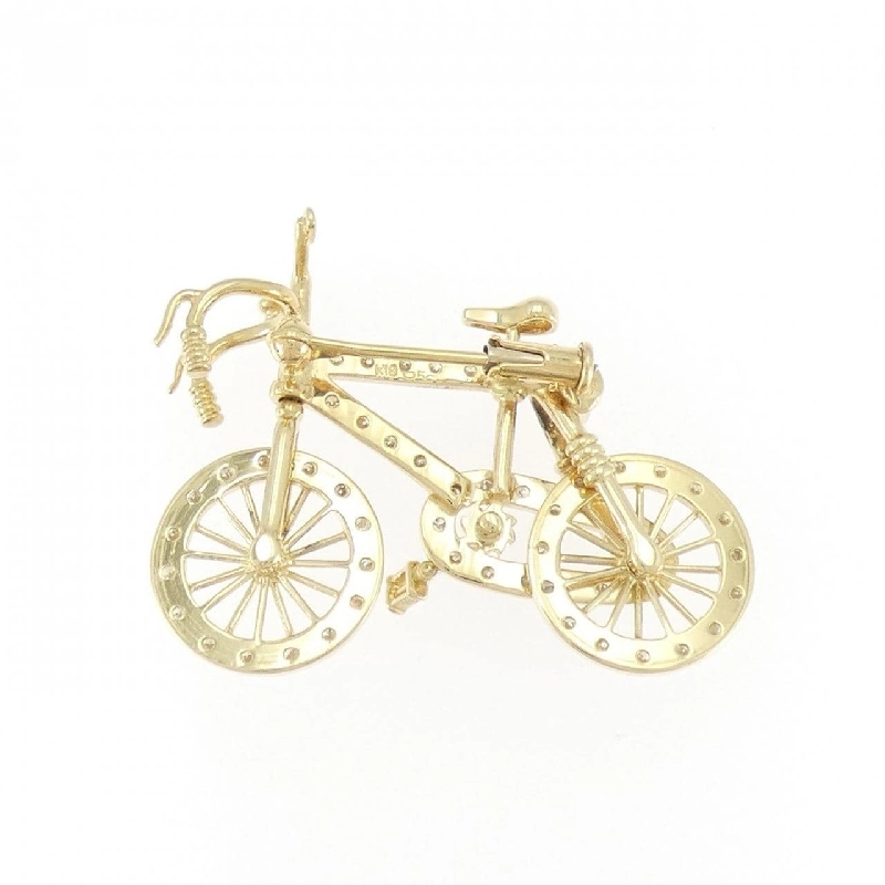 K18YG Xe đạp Kim cương Brooch 0.50CT - Hàng hiệu Chính hãng 872476
