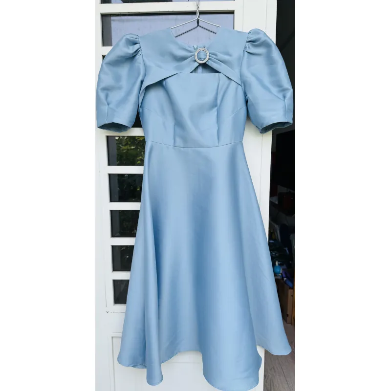 Đầm dự tiệc màu xanh thiên thanh đẹp mắt của CChat 1003102