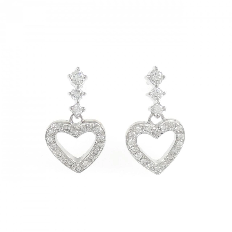 K18WG Bông tai kim cương hình trái tim 0.33CT - Hàng hiệu Chính hãng 865941