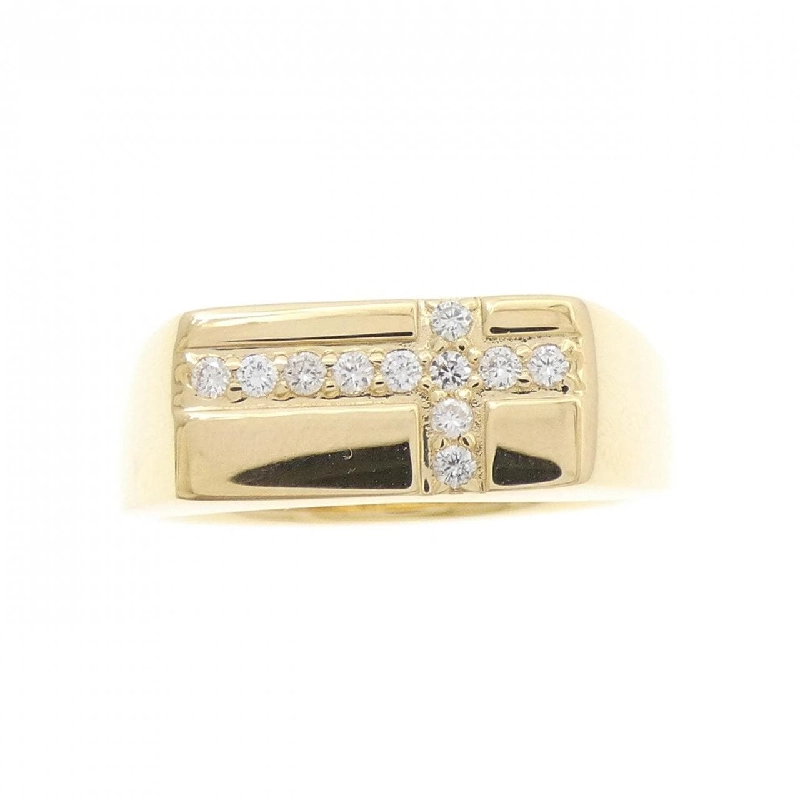 Nhẫn kim cương K18YG chéo 0.15CT - Hàng hiệu chính hãng 848829