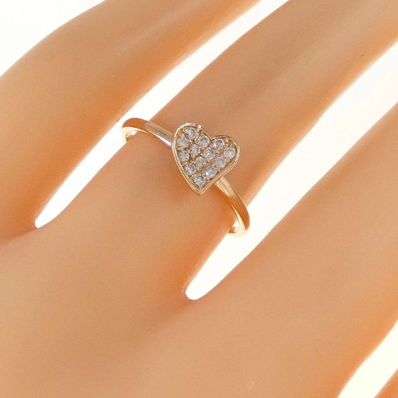 Nhẫn kim cương K18PG hình trái tim 0.13CT 669389