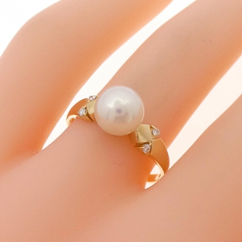 Nhẫn ngọc trai Akoya K18YG 6.8mm - Hàng hiệu Authentic 855329