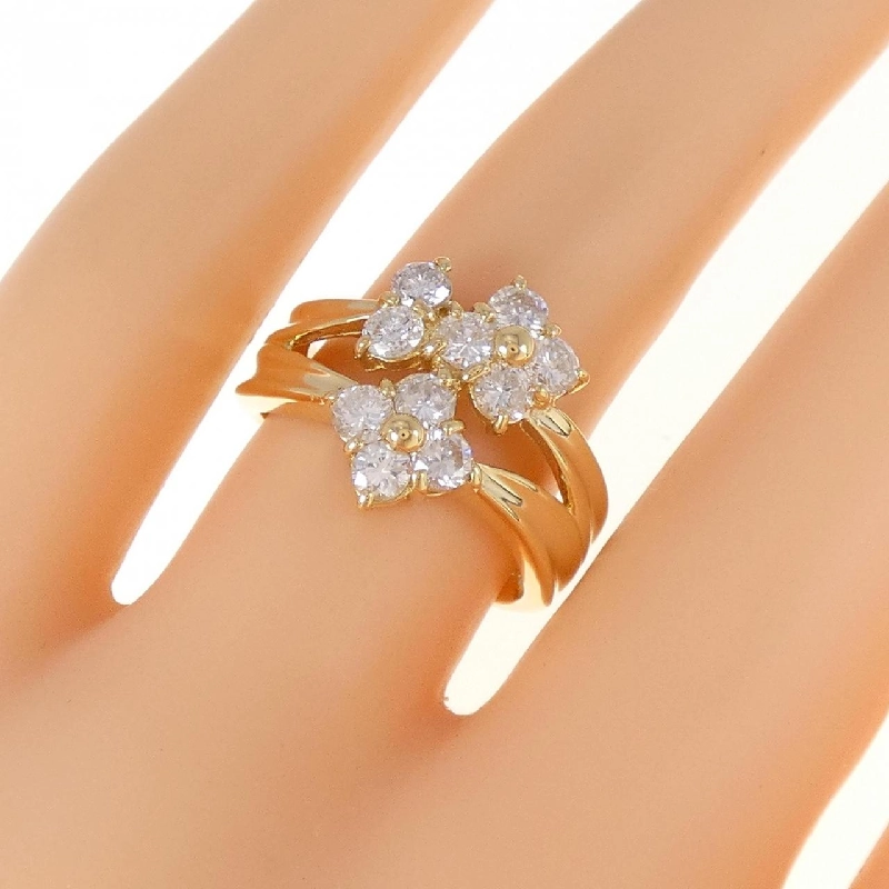 Nhẫn kim cương hoa K18YG 1.03CT 673468