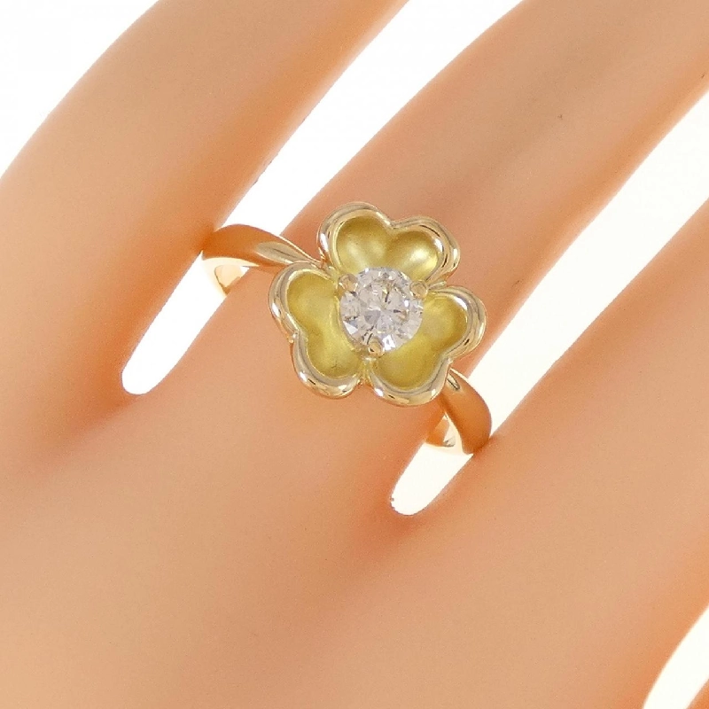 Nhẫn kim cương hoa K18YG 0.34CT - Hàng hiệu Authentic 849462