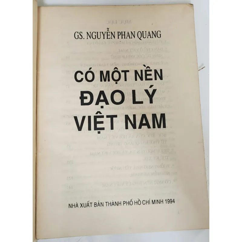 CÓ MỘT NỀN ĐẠO LÝ VIỆT NAM - Giáo sư Nguyễn Phan Quang 747583