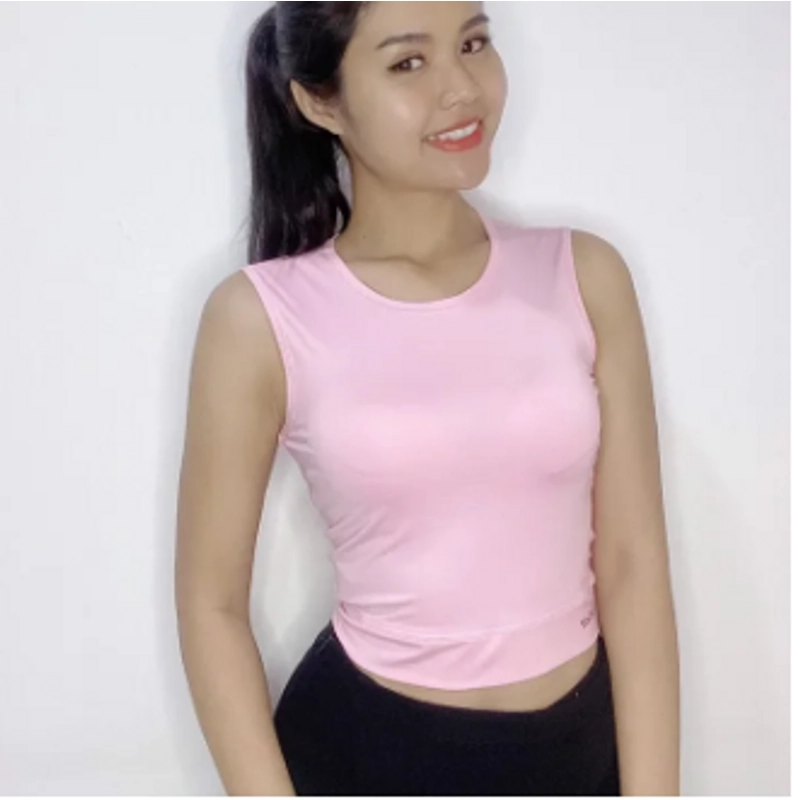 Áo Croptop thể thao tập Yoga, zumba, Gym (Size L) - Xanh lá 333994