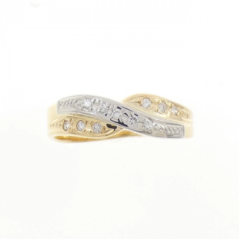 Nhẫn kim cương K18YG/PT900 0.07CT - Hàng hiệu Authentic 852311