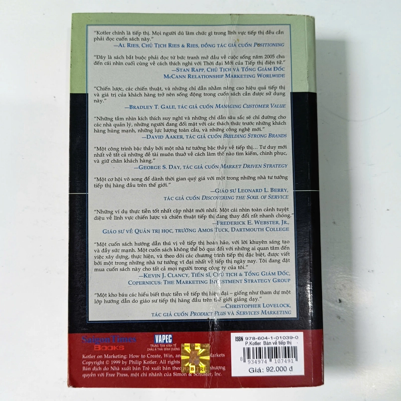 Kotler bàn về tiếp thị - Làm thế nào để tạo lập, giành được và thống lĩnh thị trường 278217