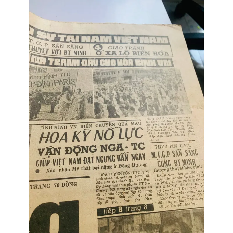 Báo Miền Nam xưa trắng đen phát hành thứ 3- 29/04/1975  752752