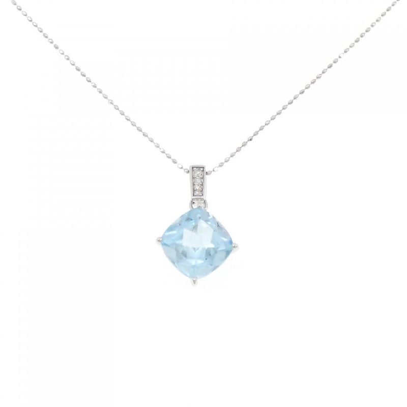 K18WG Blue Topaz Necklace - Hàng hiệu Authentic 859375