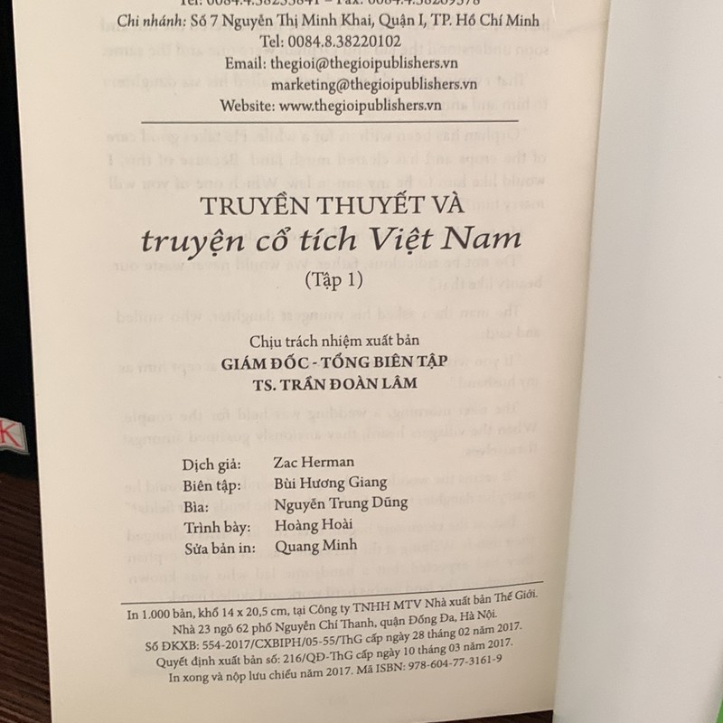 Truyền thuyết và truyện cổ tích Việt Nam tập 1 (sách tiếng Anh) 158913