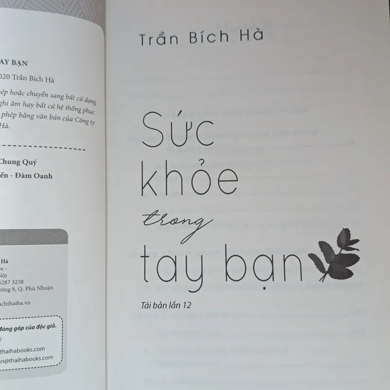 Sức khoẻ trong tay bạn - Trần Bích Hà 777280
