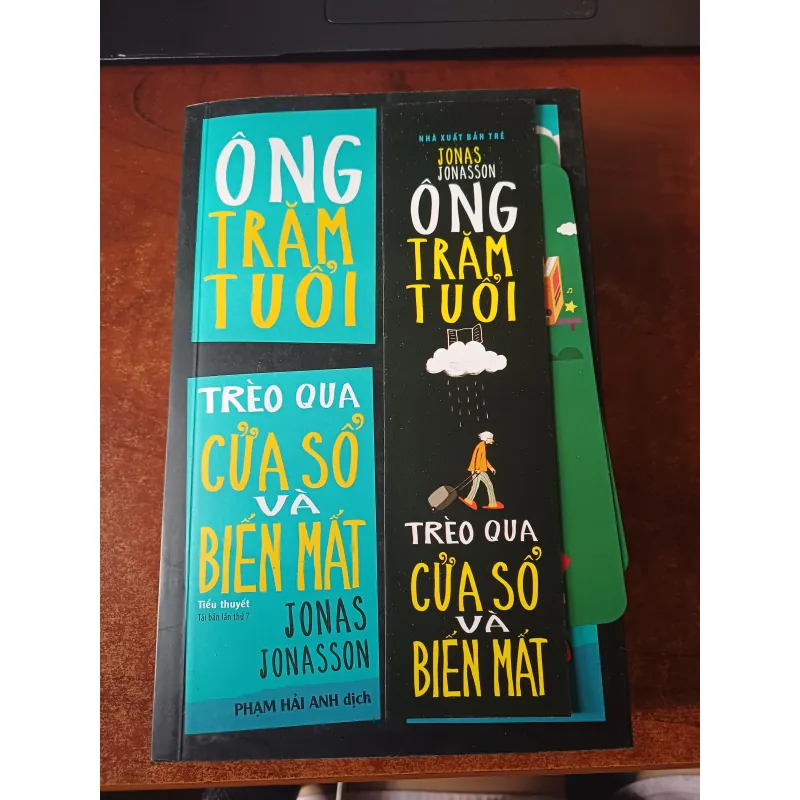 Sách Tiểu thuyết Óng Trầm Tuổi Trêu Qua Cửa Sổ Và Biển Mặt Jonas Jonasson 719496