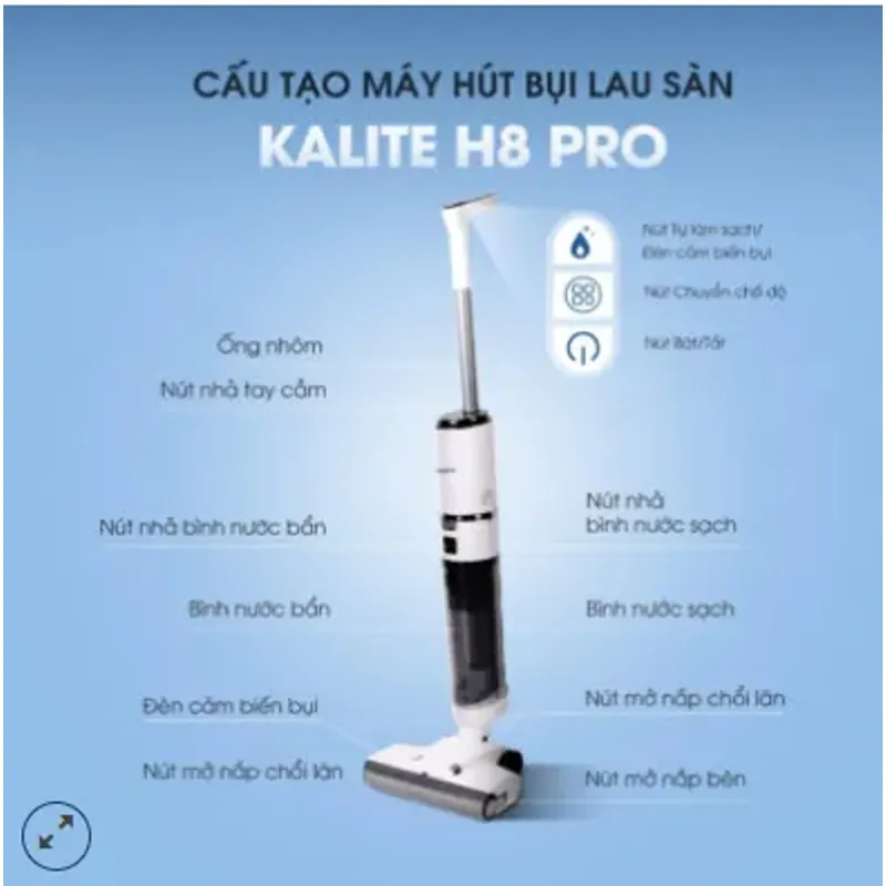 🏠 Máy hút bụi lau sàn – Thiết kế gọn nhẹ, điều khiển thông minh cho mọi gia đình! 707686