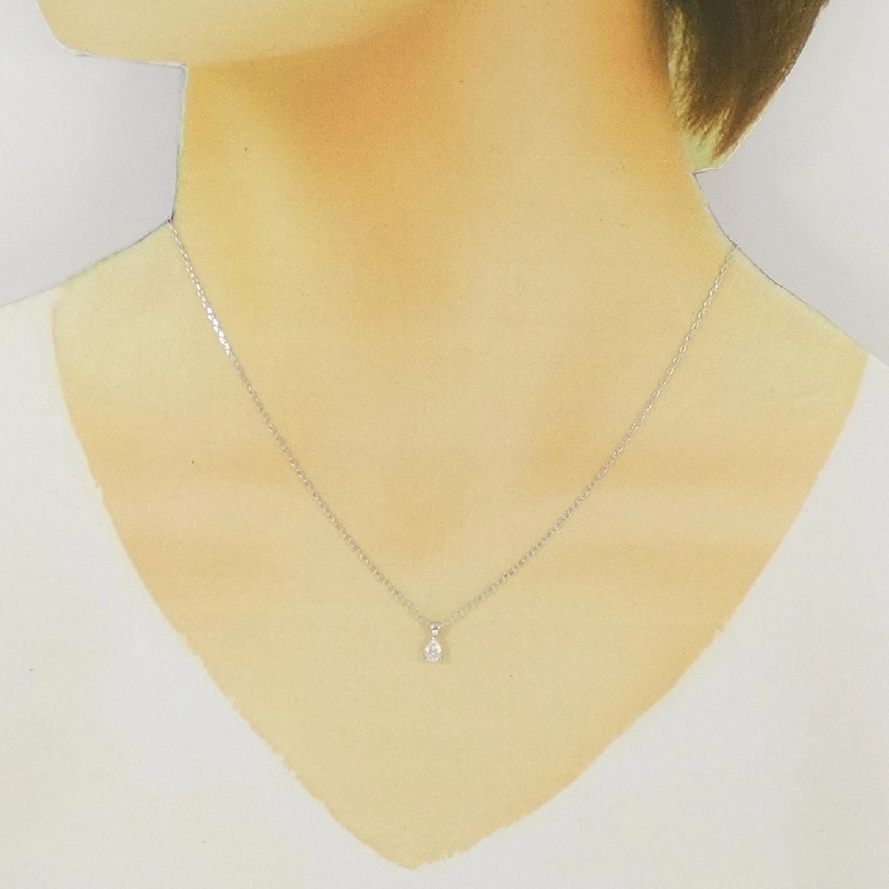 K18WG Dây chuyền kim cương 0.19CT - Hàng hiệu Chính hãng 860960