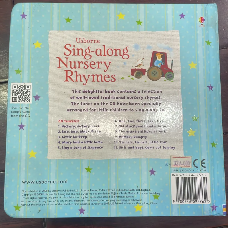 NGOẠI VĂN : sách tiếng anh trẻ em : USBORNE Sing-along Nursery Rhymes - giá đã giảm  1028001