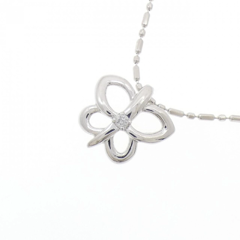 K18WG Bướm Kim Cương Dây Chuyền 0.01CT - Hàng hiệu Chính hãng 856617