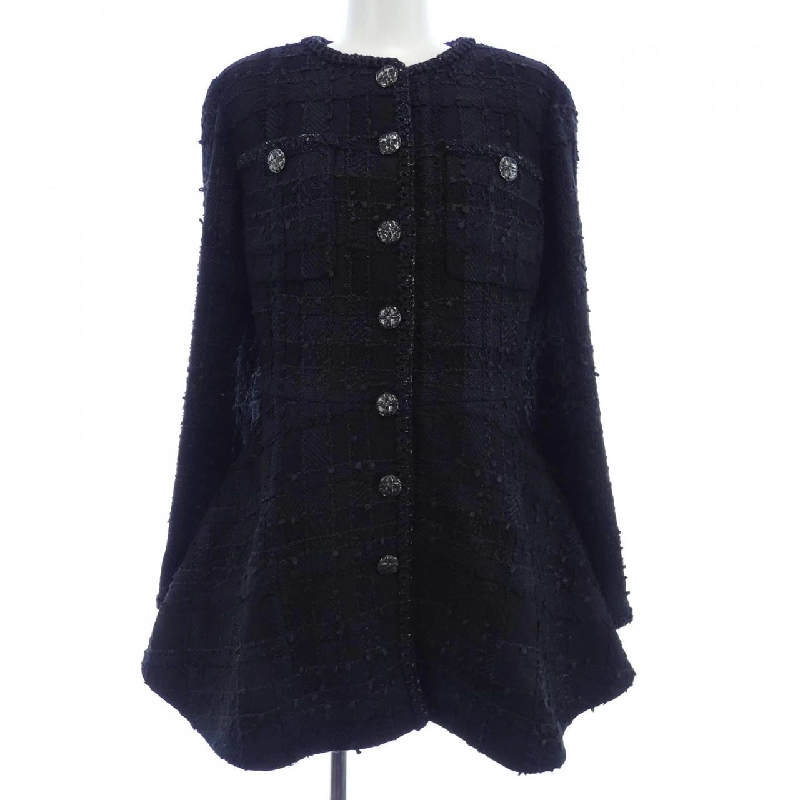 Áo khoác không cổ CHANEL 635390