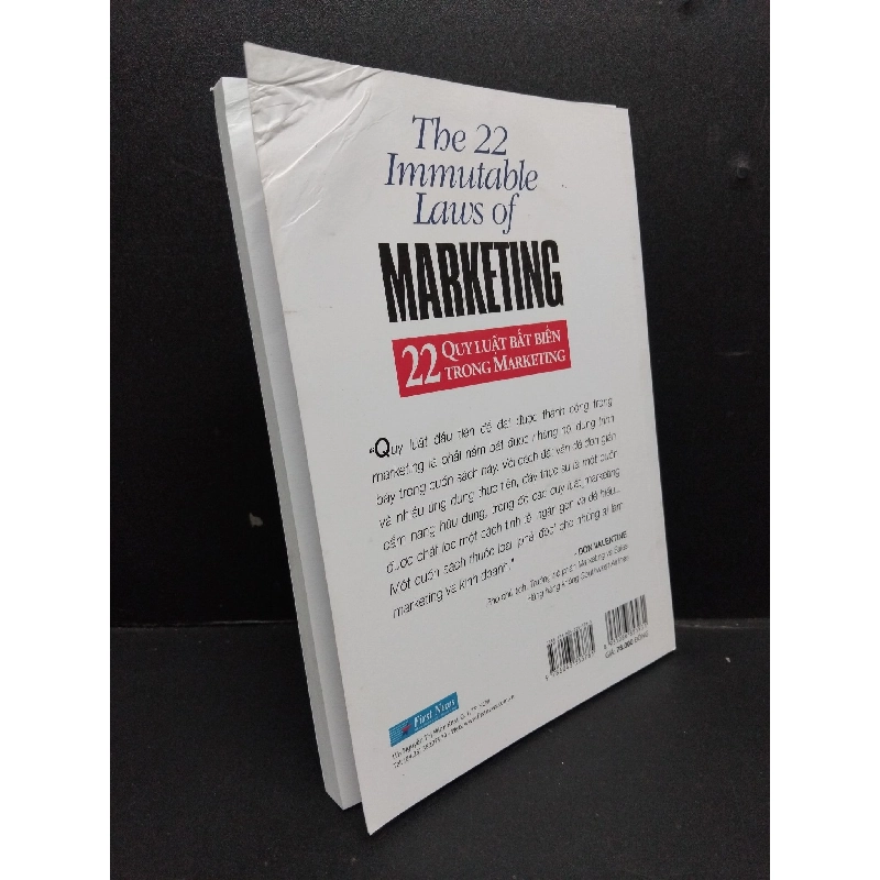 22 Quy Luật Bất Biến Trong Marketing Al Ries - Jack Trout mới 70% bẩn nhẹ, ẩm 2021 HCM0805 marketing 914371