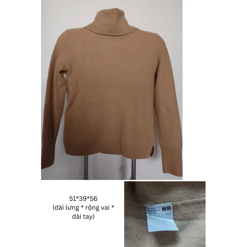 [2hand] Áo len Cashmere cổ lọ Uniqlo 971362