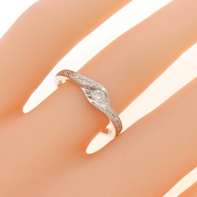 Nhẫn kim cương K18WG 0.19CT 671265