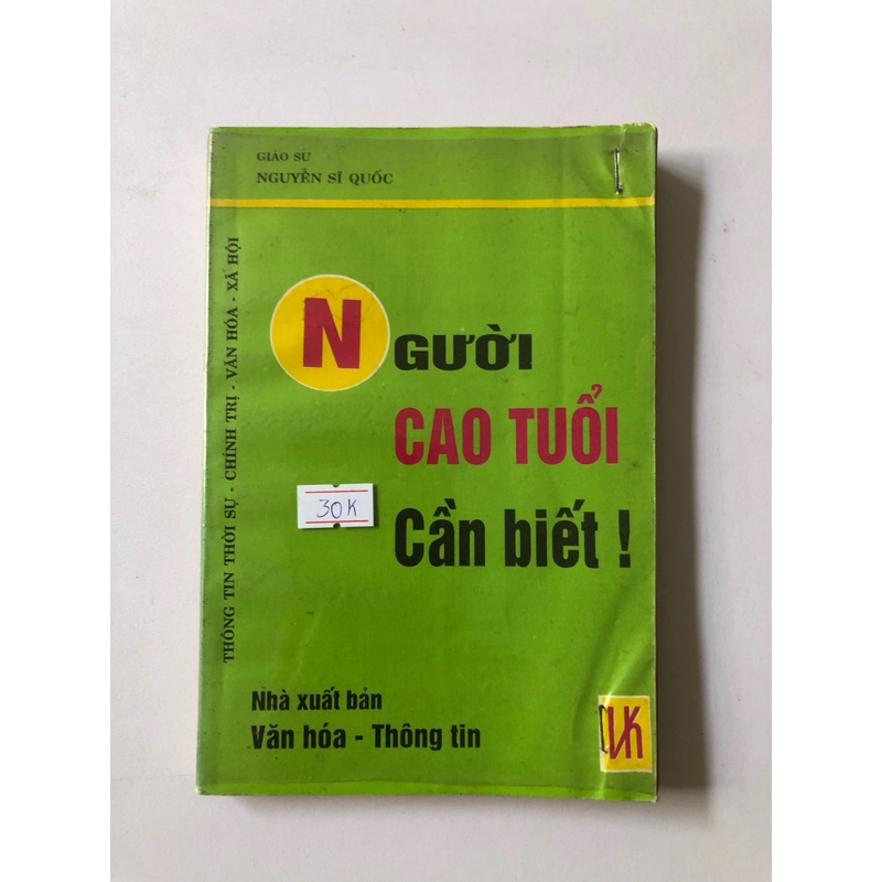 NGƯỜI CAO TUỔI CẦN BIẾT  - 192 trang, nxb: 1996 323266