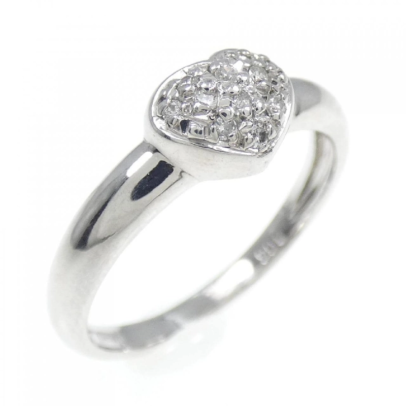 Nhẫn kim cương hình trái tim K18WG 0.06CT 672369